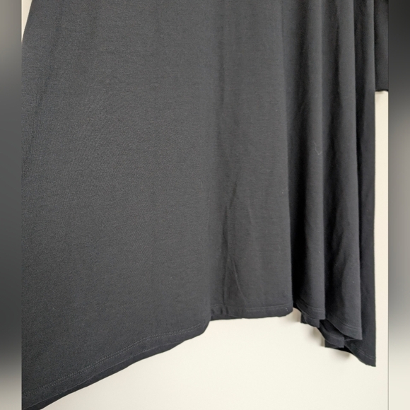 Eileen Fisher Long Sleeve Midi Dress Medium Minimalist Lagenlook Curved Hem - Picture 4 of 7